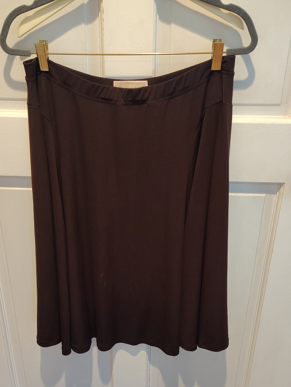 Michael Kors Large Classic Brown A-Line Women's Skirt